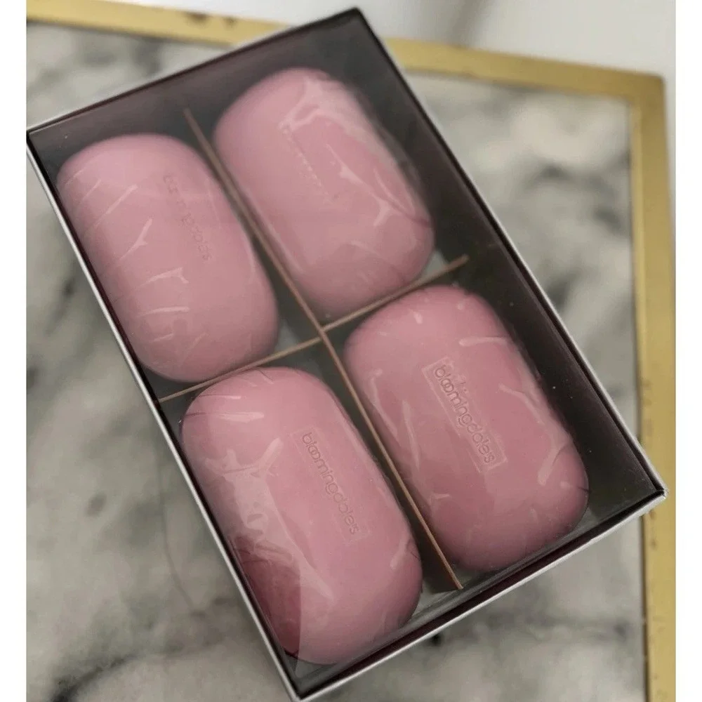 Vintage Bloomingdale's Bath Soaps Pink New Sealed In Original Box Set Of‎ 4